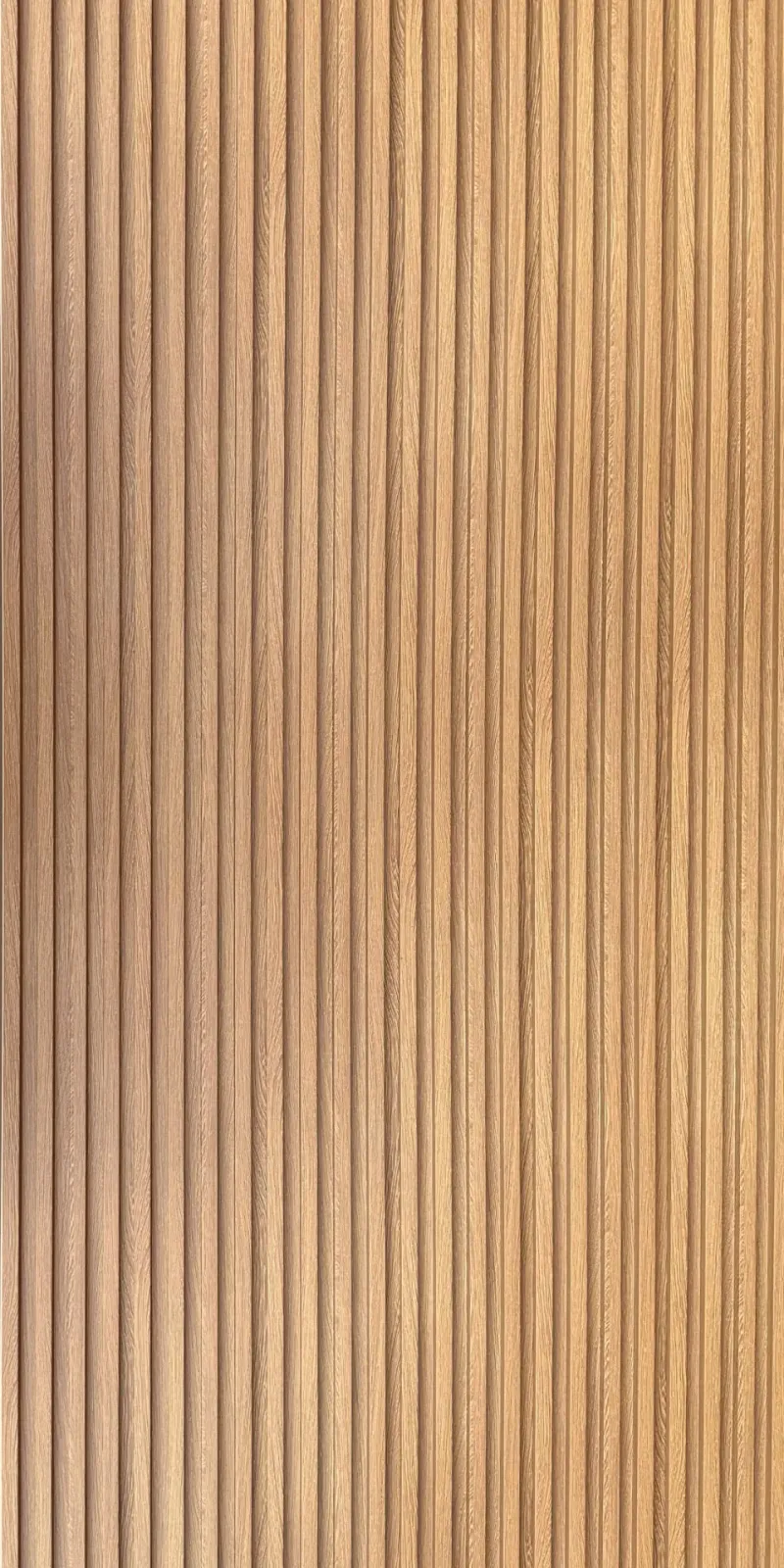 Panneau mural WPC 4 lames – Chêne naturel 290 cm