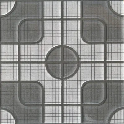 Carrelage décor rétro géométrique gris 30x30 – 1945