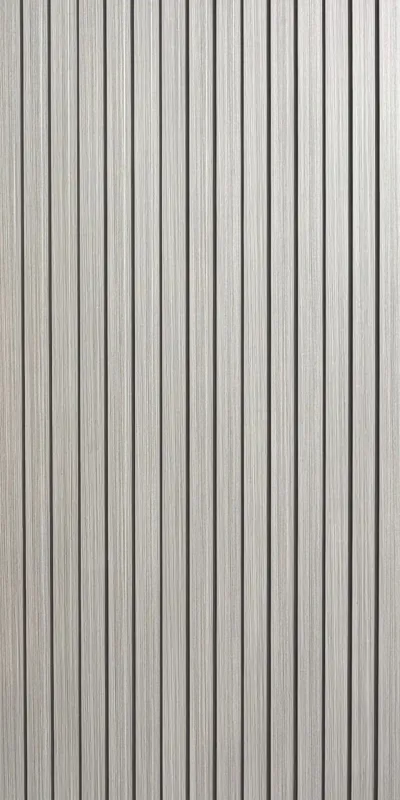 Panneau mural WPC 3 lames – Gris perle 290 cm